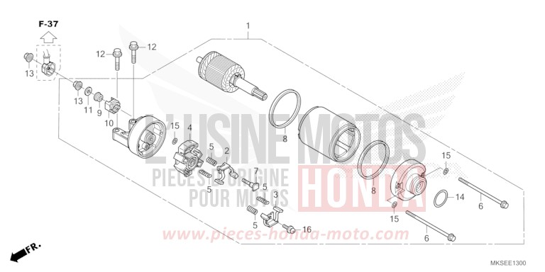 DEMARREUR de Africa Twin DCT GRAND PRIX RED (R380B) 2021